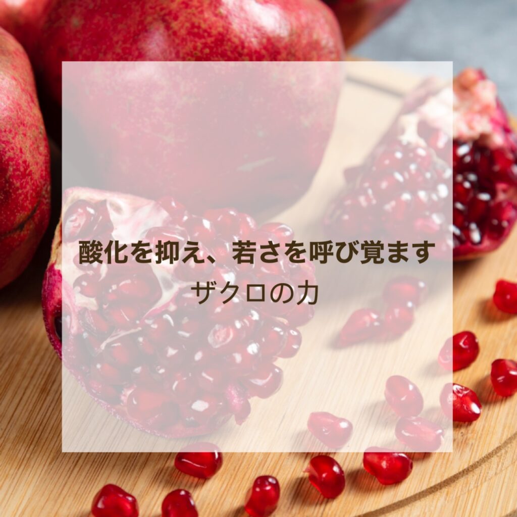 酸化を抑え、若さを呼び覚ますザクロの力